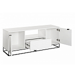 ТВ-тумба белая с  2-мя дверцами и ящиком Strict Lines варинант исполнения - 3 | Loft Concept в Волгограде