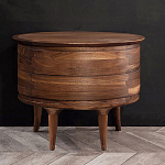 Прикроватный столик из дерева с 2-мя ящиками Moon Walnut Furniture варинант исполнения - 8 | Loft Concept в Волгограде