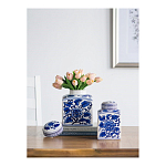 Ваза с крышкой в китайском стиле Oriental Blue & White Ornament Vases варинант исполнения - 5 | Loft Concept в Волгограде