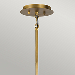 Люстра цвета латунь с 6-ю лампами свечами внутри цилиндрического абажура из черных металлических реек Kichler варинант исполнения - 4 | Loft Concept в Волгограде