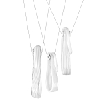 Подвесной светильник белого цвета с 3-мя изогнутыми плафонами Flow Loop варинант исполнения - 1 | Loft Concept в Волгограде