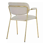 Стул Singer Chair с подлокотниками серый на золотистых ножках варинант исполнения - 3 | Loft Concept в Волгограде