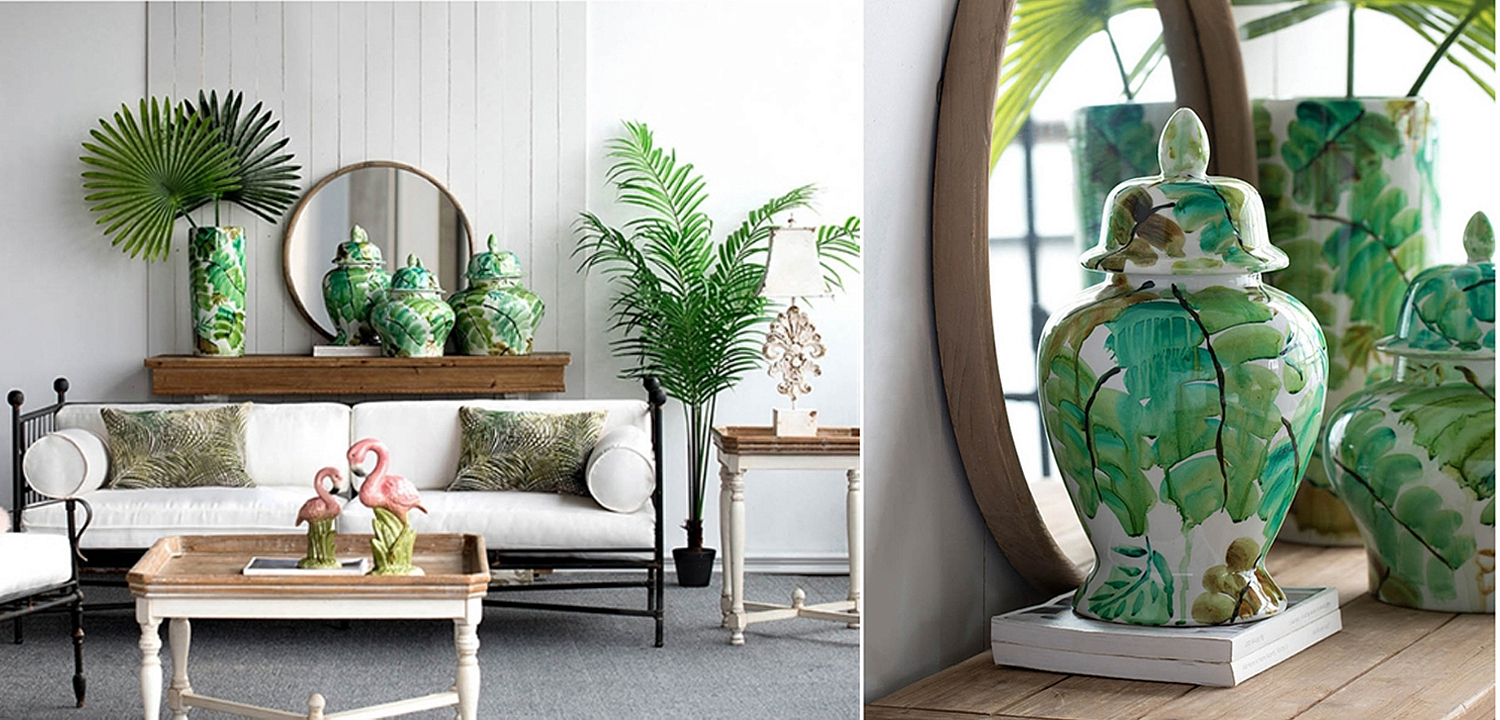 Ваза Vase Green Leaves 43 Ваза Vase Green Leaves 43 - Loft-Concept в Волгограде