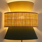 Бра с плетеным декором Bonnie Wicker Green Wall Lamp варинант исполнения - 2 | Loft Concept в Волгограде