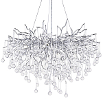 Люстра с хрустальными подвесками капли серебро Droplet Silver Chandelier 15 варинант исполнения - 1 | Loft Concept в Волгограде