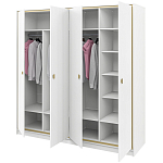 Шкаф белый четырёхдверный для одежды Antique Order варинант исполнения - 3 | Loft Concept в Волгограде