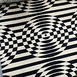 Мебельная ткань Жаккард черно-белый принт 145 см T3-78 варинант исполнения - 1 | Loft Concept в Волгограде