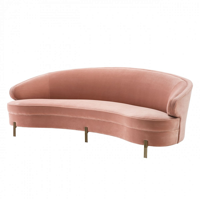 Диван Eichholtz Sofa Pierson nude Бежевый Латунь в Волгограде | Loft Concept 