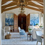 Обои ручная роспись Le Brésil Mer Bleue варинант исполнения - 4 | Loft Concept в Волгограде