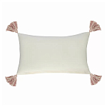 Чехол на подушку с кисточками и вышивкой птиц Ethnic mix Birds Rect варинант исполнения - 4 | Loft Concept в Волгограде