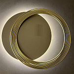 Бра светодиодное круглое в матовых оттенках коричневого и золотого цвета Kosmikos варинант исполнения - 1 | Loft Concept в Волгограде