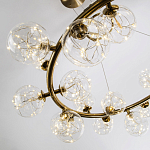 Дизайнерская кольцевая люстра с гирляндой внутри стеклянных сферических плафонов Iona Garland Chandelier 25 варинант исполнения - 4 | Loft Concept в Волгограде