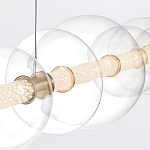 Подвесной светильник линейный с прозрачными стеклянными шарами разного диаметра Eurofase варинант исполнения - 15 | Loft Concept в Волгограде