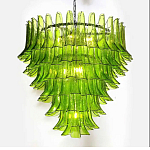 Люстра из семи ярусов зеленого стекла Independence варинант исполнения - 8 | Loft Concept в Волгограде