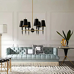 Дизайнерский журнальный столик с круглой столешницей на золотых ножках Risenbix варинант исполнения - 2 | Loft Concept в Волгограде