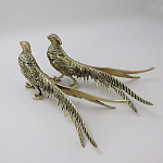 Статуэтка бронзовая пара Фазаны золотые Bronze Birds варинант исполнения - 2 | Loft Concept в Волгограде