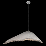 Подвесной светильник с асимметричным волнообразным абажуром и фактурной бахромой по краю Tactile Line варинант исполнения - 13 | Loft Concept в Волгограде