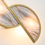 Бра с двумя полукруглыми плафонами из искусственного алебастра в бронзовой оправе Marbella варинант исполнения - 5 | Loft Concept в Волгограде