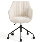 Вращающееся кресло с обивкой букле Boucle Office Chair варинант исполнения - 2 | Loft Concept в Волгограде