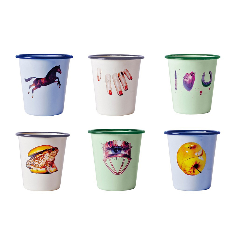 Набор стаканов Seletti Enamel set of 6 Мульти Набор стаканов Seletti Enamel set of 6 Мульти в Волгограде | Loft Concept