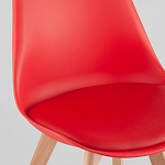 Стул с основой из пластика и мягким сиденьем Arvika Red варинант исполнения - 7 | Loft Concept в Волгограде
