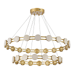 Люстра двухъярусная с круглыми светодиодными источниками света Maxine Light варинант исполнения - 7 | Loft Concept в Волгограде