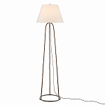 Торшер с конусовидным тканевым абажуром и фактурным каркасом Industrial Profile варинант исполнения - 1 | Loft Concept в Волгограде