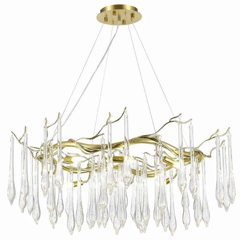 Люстра TEARDROPS Crystal Rain 80 см Золотой Люстра TEARDROPS Crystal Rain 80 см Золотой в Волгограде | Loft Concept