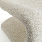 Кресло изогнутое с обивкой из ткани букле Smooth Bend Boucle Chair варинант исполнения - 5 | Loft Concept в Волгограде