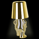 Настольная лампа фигурная золотого цвета с гладким абажуром Высота 19 см Sophia варинант исполнения - 7 | Loft Concept в Волгограде