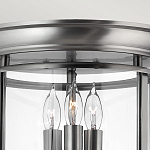 Потолочный светильник в форме фонаря с прозрачным цилиндрическим плафоном и тремя лампами в форме свечей Hinkley варинант исполнения - 4 | Loft Concept в Волгограде