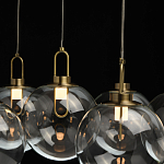 Люстра с 7-ю плафонами из прозрачного стекла в форме шара Orb Cascade  варинант исполнения - 7 | Loft Concept в Волгограде