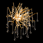 Бра с лучеобразным основанием и подвесками из прозрачного стекла в виде длинных капель Droplet Chandelier варинант исполнения - 4 | Loft Concept в Волгограде