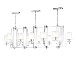 Люстра прямоугольной формы с 12-ю цилиндрическими плафонами из стекла Laurent варинант исполнения - 4 | Loft Concept в Волгограде