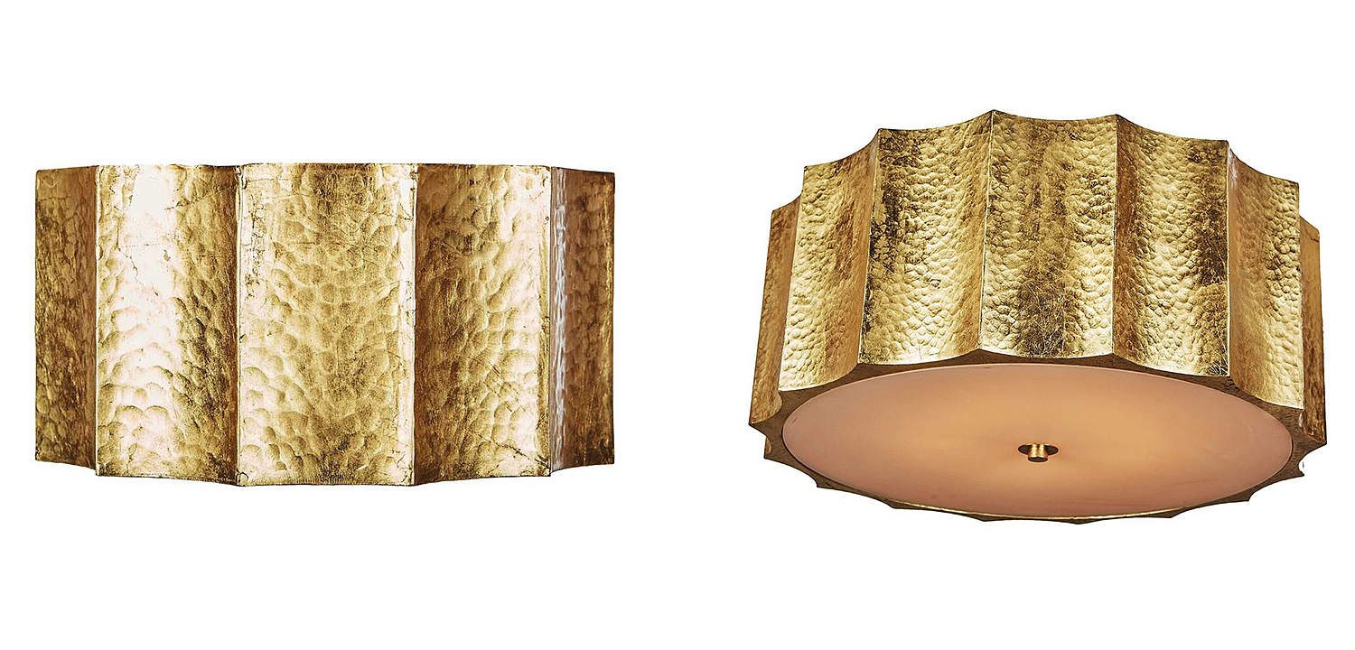 Потолочный светильник Grooved Gold Drum Потолочный светильник Grooved Gold Drum - Loft-Concept в Волгограде
