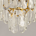 Люстра многоярусная с овальными прозрачными подвесками 28 см Harmonica варинант исполнения - 9 | Loft Concept в Волгограде