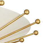 Потолочный светильник в форме конуса с каркасом золотого цвета и тканевым абажуром Inspiration in Light варинант исполнения - 1 | Loft Concept в Волгограде