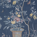 Обои ручная роспись Houghton Dark Blue варинант исполнения - 2 | Loft Concept в Волгограде