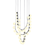 Люстра подвесная светодиодная с круглыми плафонами белого цвета PEARLS Suspension 39  варинант исполнения - 1 | Loft Concept в Волгограде