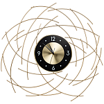 Часы настенные из металла с чёрным циферблатом Current Time варинант исполнения - 1 | Loft Concept в Волгограде