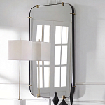 Зеркало настенное в черной металлической раме Mirror Cardinal варинант исполнения - 5 | Loft Concept в Волгограде