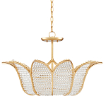 Люстра в форме тюльпана с лепестками из прозрачных стеклянных бусин Hanging Flowers варинант исполнения - 4 | Loft Concept в Волгограде