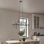 Люстра подвесная с 8-ю лампами и стеклянными круглыми подвесками Currey & Company варинант исполнения - 4 | Loft Concept в Волгограде