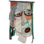 Арт-Объект плетеный из нитей большой портрет Joana Schneider  варинант исполнения - 3 | Loft Concept в Волгограде