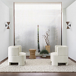 Приставной стол с отделкой из джута Juti D35 см варинант исполнения - 6 | Loft Concept в Волгограде