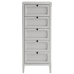 Комод узкий с 5-ю ящиками серый Silva Grey Chest of Drawers варинант исполнения - 1 | Loft Concept в Волгограде