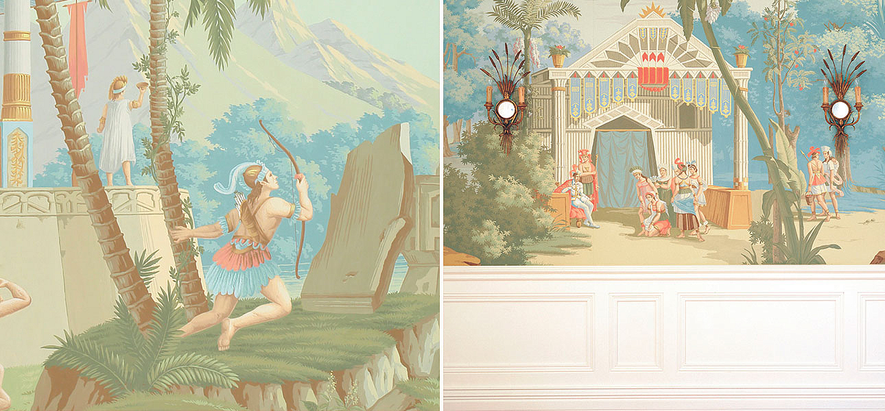 Обои ручная роспись The Incas Pastel on scenic paper Обои ручная роспись The Incas Pastel on scenic paper - Loft-Concept в Волгограде