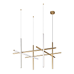 Люстра с 6-ю цилиндрическими плафонами на тонких тросах Trumpet tube варинант исполнения - 2 | Loft Concept в Волгограде