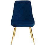 Стул в темно-синей велюровой обивке Ward Dark Blue Velour Chair варинант исполнения - 2 | Loft Concept в Волгограде