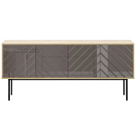 Длинная тумба с зеркальным декором Serena варинант исполнения - 7 | Loft Concept в Волгограде